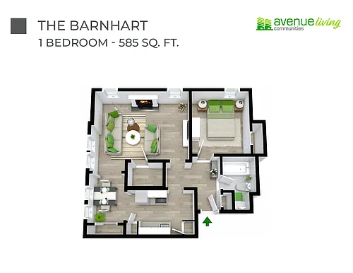 Floor plan - 1 Bedroom