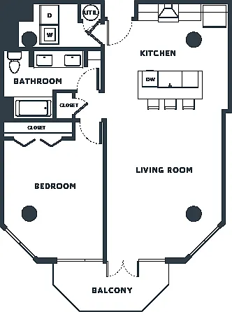 Floor plan 1 Bedroom