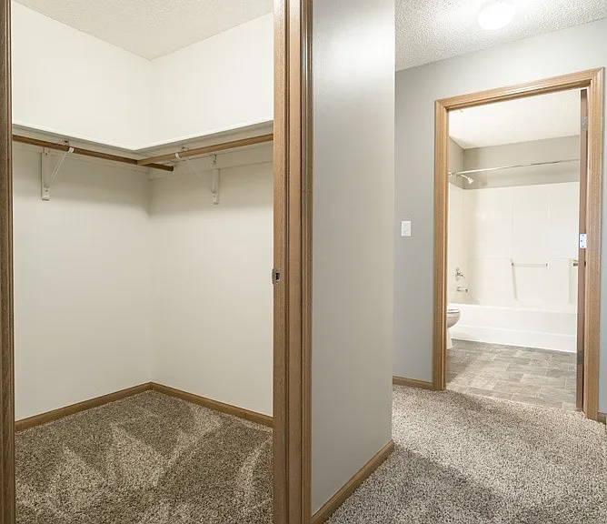Stay organized with a spacious walk-in closet that gives you extra room for clothes, shoes, and everything in between.