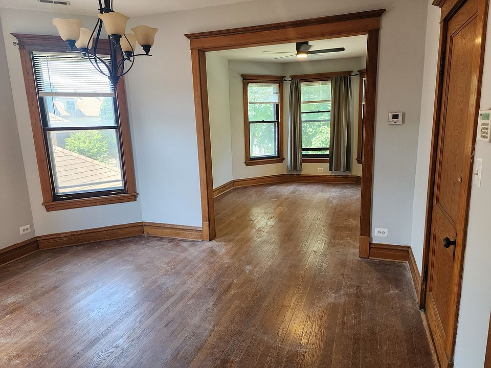 Dining room looking into front living room.