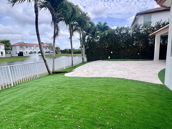 artificial grass on patio