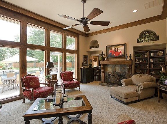 Large windows bring in outdoors