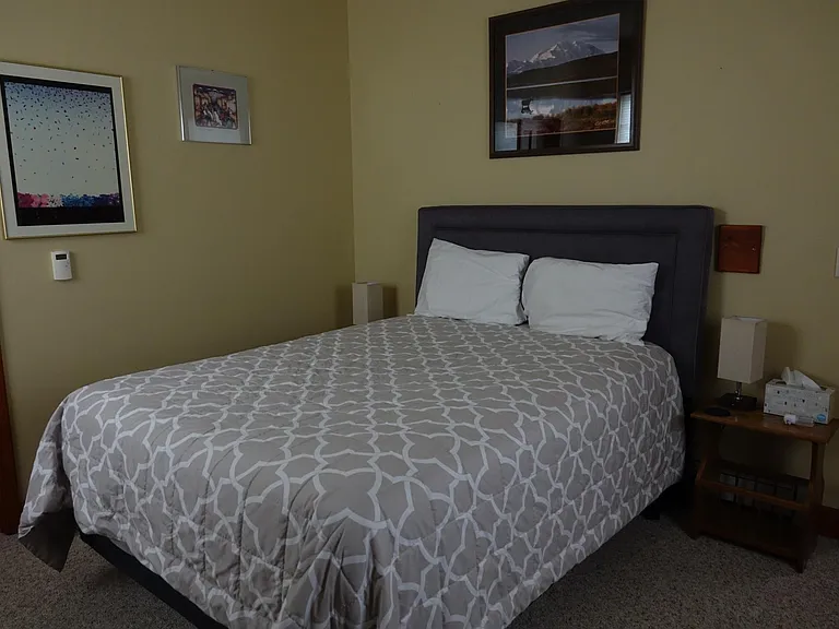 Third Bedroom Upstairs. Has large walk-in closet and desk. New queen-sized mattress is high quality Simmons.