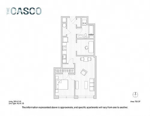 Floor plan The Casco - Mt. Desert Island