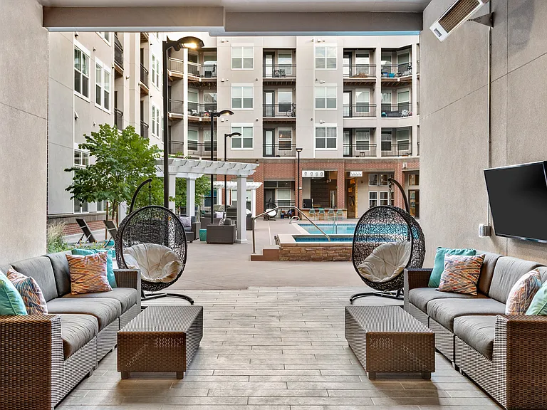 Unwind outside in inviting seating spaces.