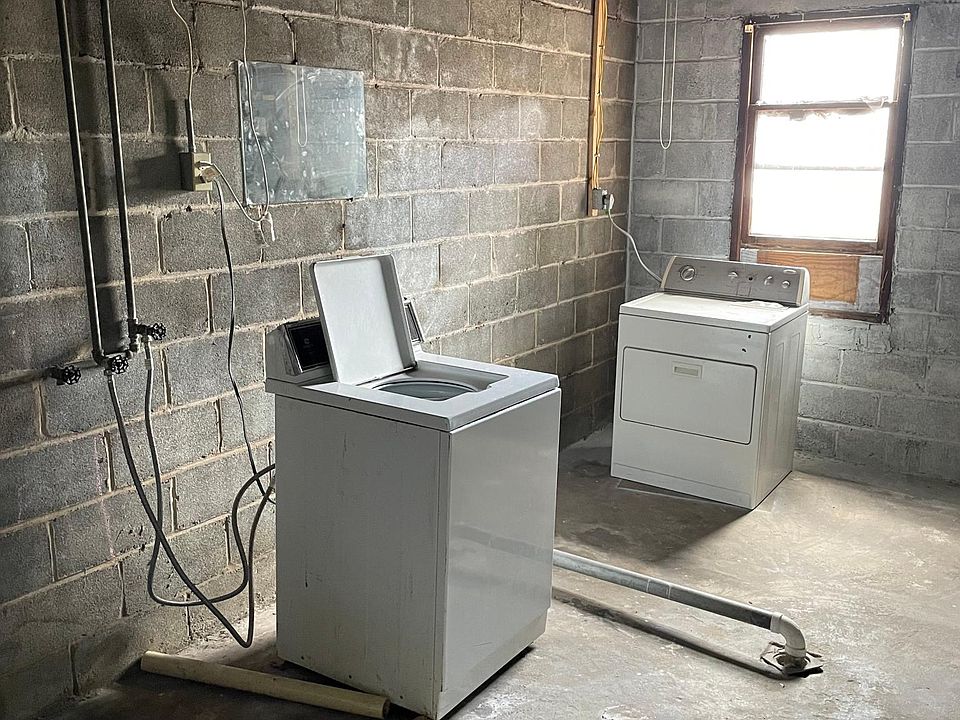 Basement with laundry