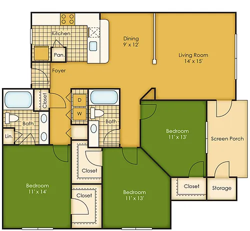 Floor plan 3X2A