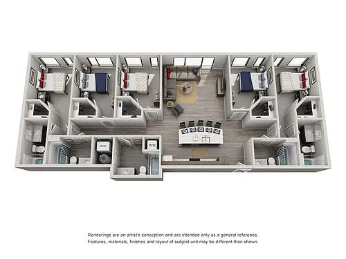 Floor plan 5 Bedroom 5 Bathroom E