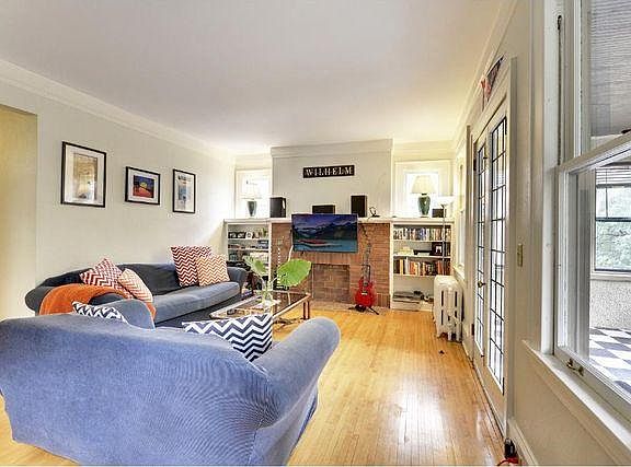 living room with faux direplace