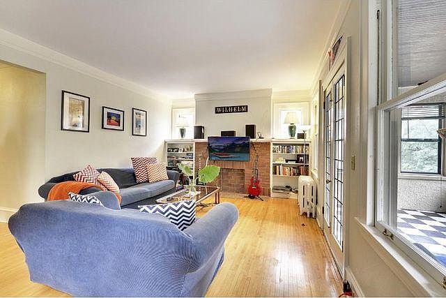 living room with faux direplace
