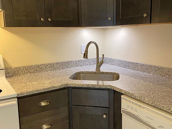Brand new cabinets and granite in kitchen