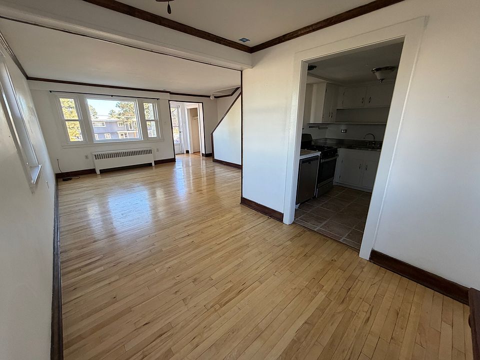 View of the downstairs and entry to the kitchen.