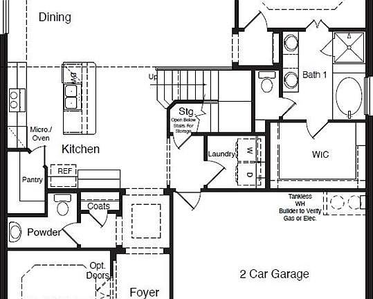 D.R. Horton's The Palm floorplan, level 1. Home and community information, including pricing, included features, terms, availability and amenities, are subject to change at any time without notice or obligation. Drawings, pictures, photographs, video, square footages, floor plans, elevations, features, colors and sizes are approximate for illustration purposes only and will vary from the homes as built.