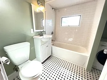 Bathroom with laundry