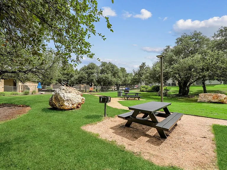 Courtyard with grill area