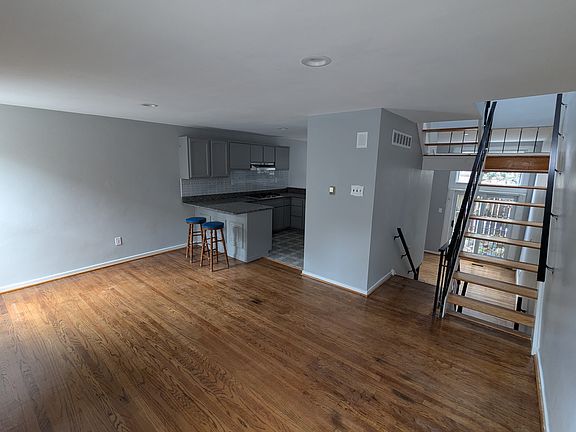 Large kitchen and dining area