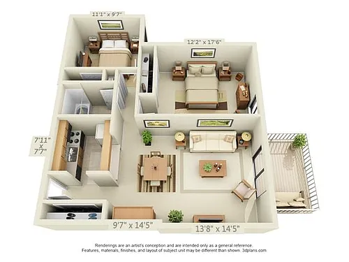 Floor plan 2 Bedroom