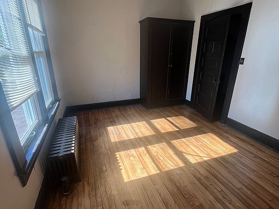 Bedroom with antique wardrobe