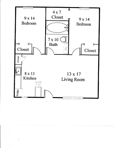 Floor plan 2BDRM