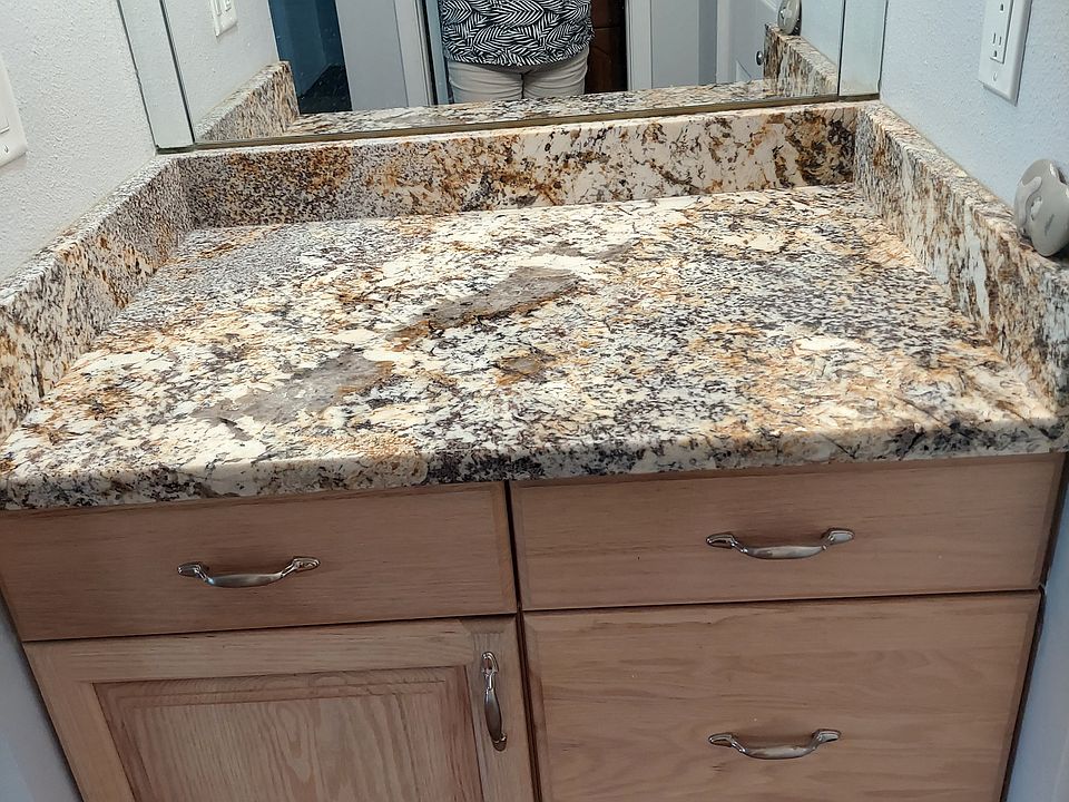 vanity in master bedroom