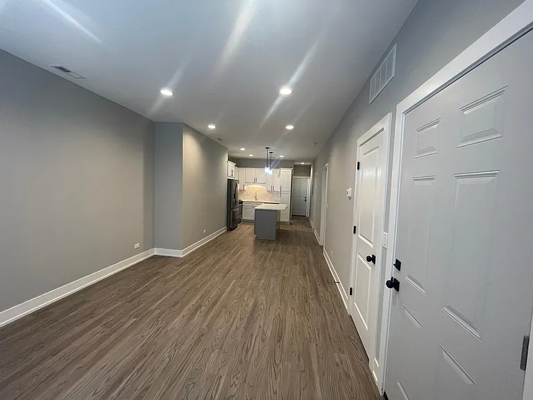 Open concept living and dining room