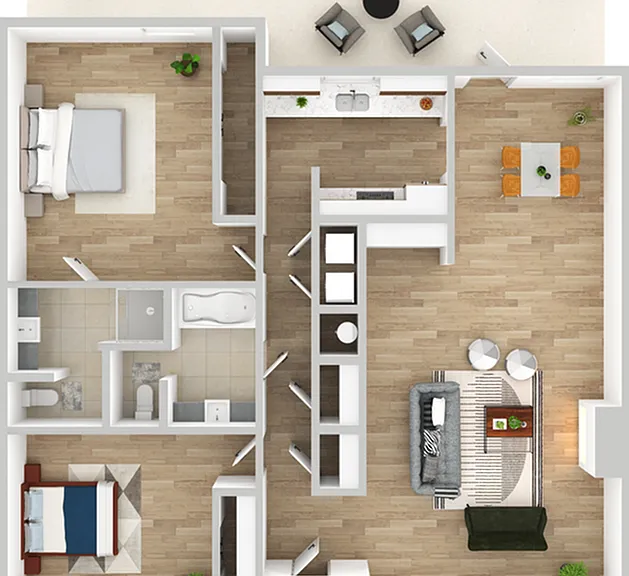 2x2 Floorplan