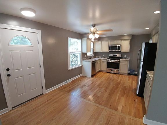 Kitchen and front door