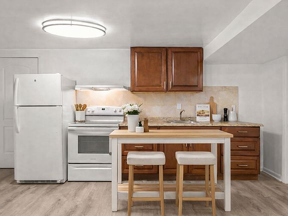 Virtually staged kitchen and prep table