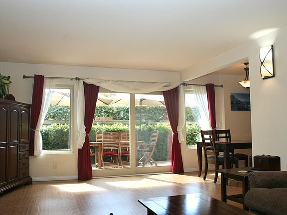 View from living room to patio.