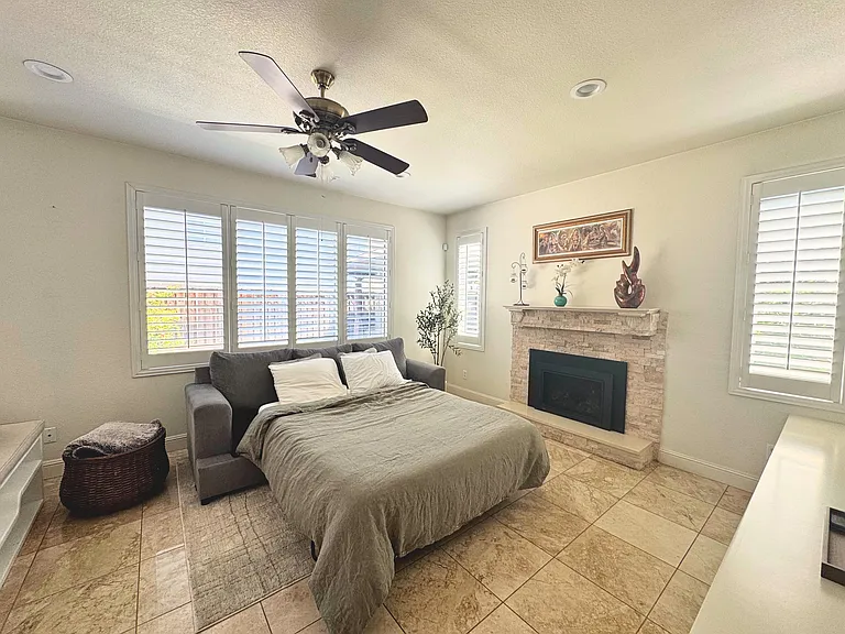 Living Room with open couch bed