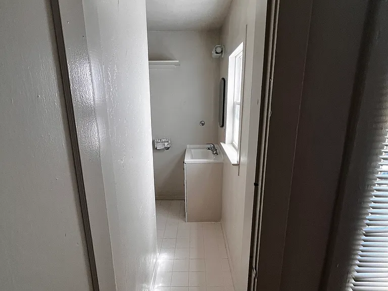 Hallway to bathroom