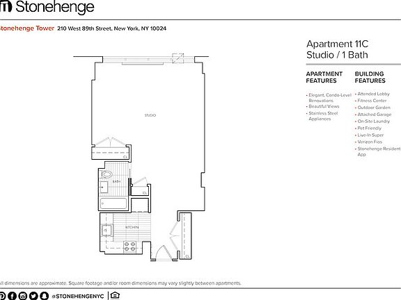 2nd image of 210 W 89th St APT 11C