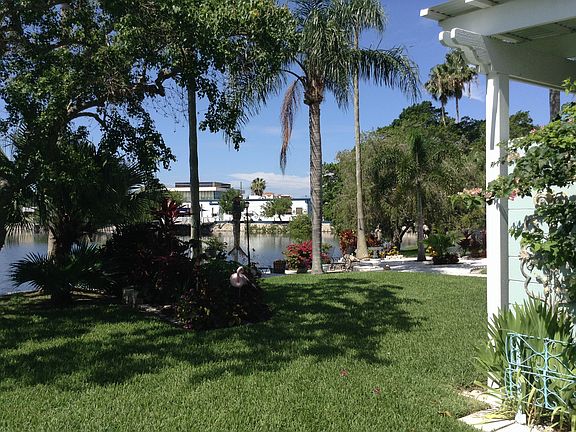backyard, private tidal lake