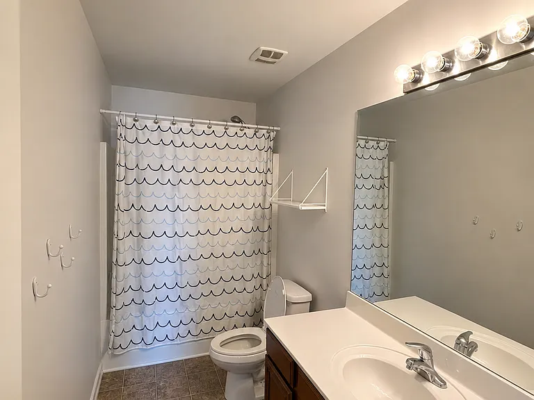 Shared second bath upstairs
