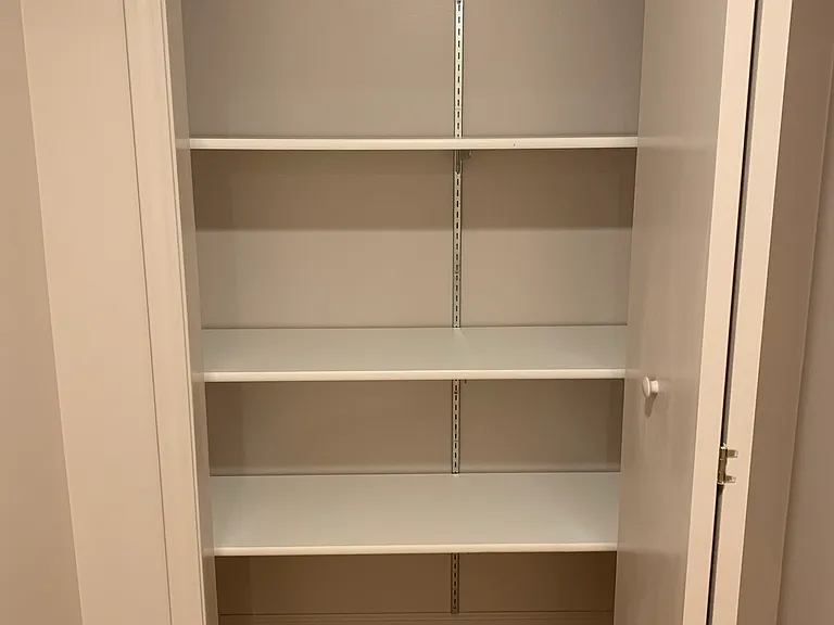 Interior linen closet
