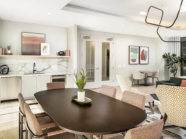 Resident lounge with entertaining kitchenette