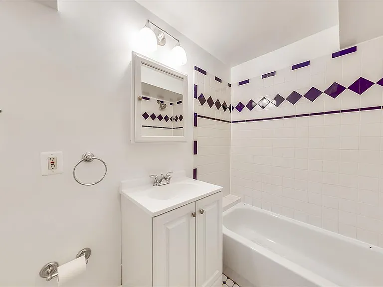 Another view of the refreshed bathroom.