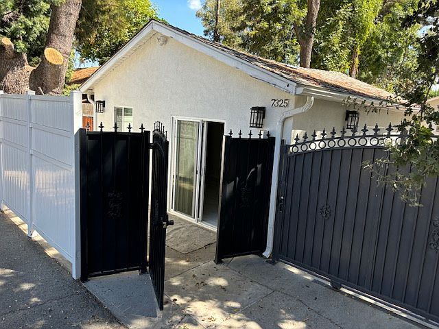 small yard and entrance