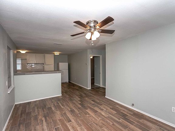 Open kitchen/dining/living area