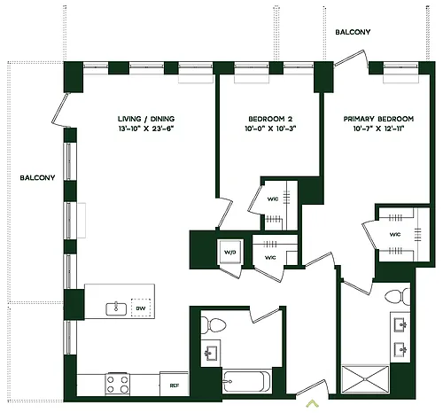 Floor plan B13W