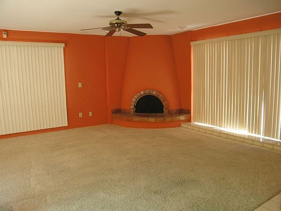 Living room fireplace