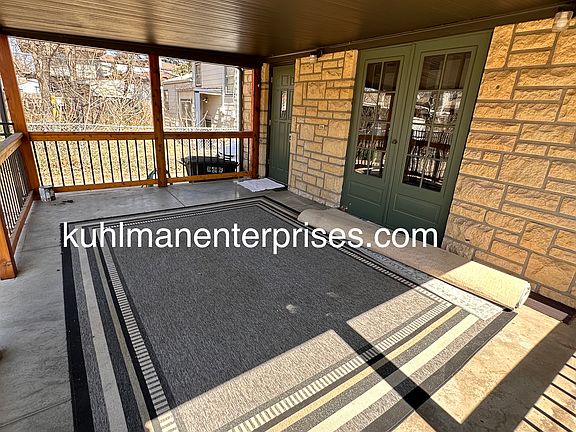 Large, rear covered deck