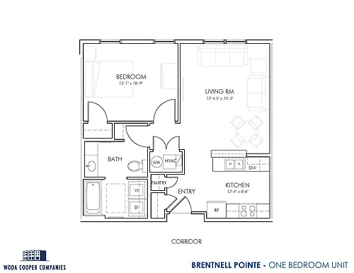 Floor plan 1 bedroom
