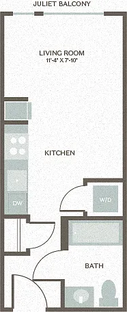 Floor plan Studio 1