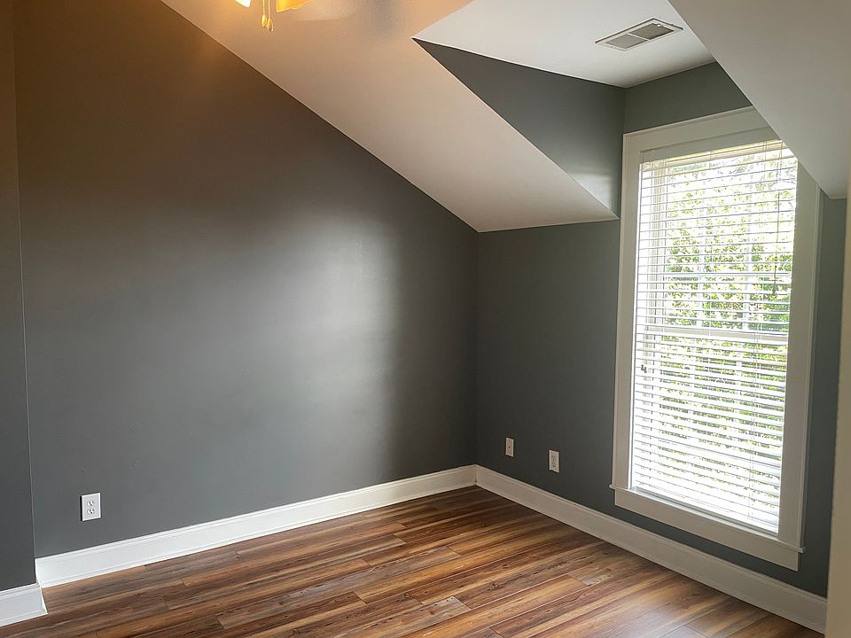 Vaulted ceilings make for an interesting space