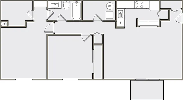 2 Bedroom 1 Bathroom 2 Bedroom 1 Bathroom