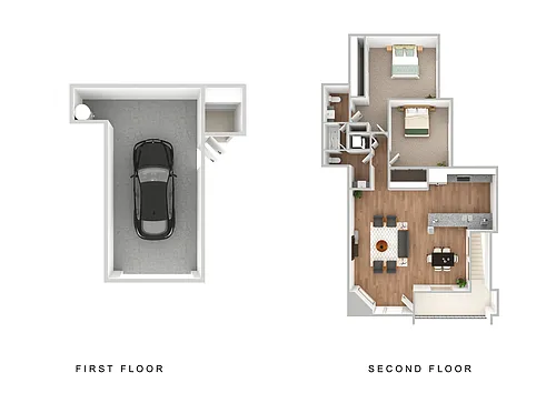 Floor plan 2 bed 1.5 bath