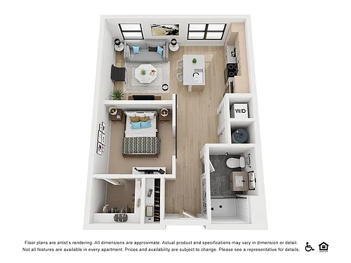 Floor plan 1BR/1BA - A7