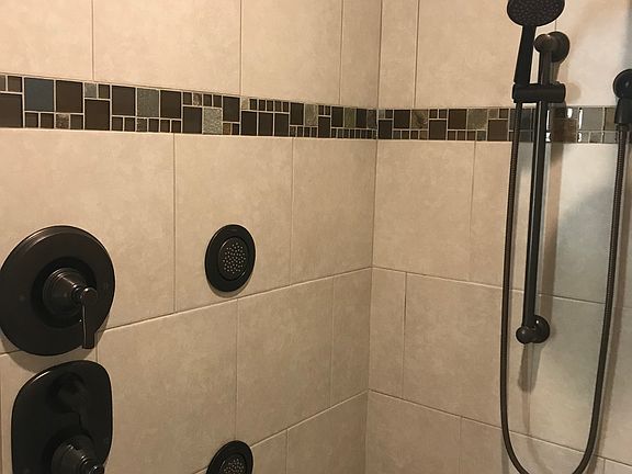 Walk in master shower 
