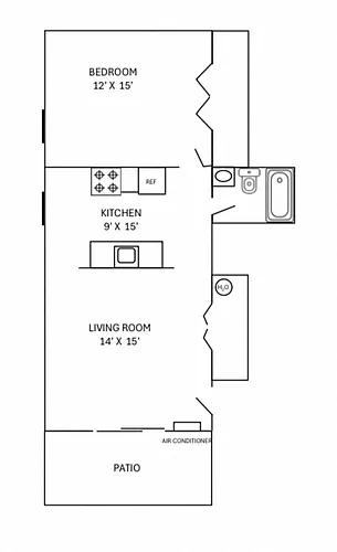 Floor plan O-R 1BD